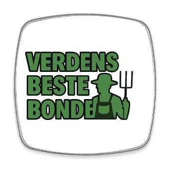 Der beste Bauer der Welt - Viereckiger Kühlschrankmagnet - Weiß - Vorne