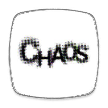 Chad's Groovy Neon Lettering - Square fridge magnet - white - Front