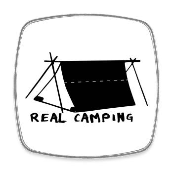 Camping Camping Holiday Yps Tent Motorhome Nature - Square fridge magnet - white - Front