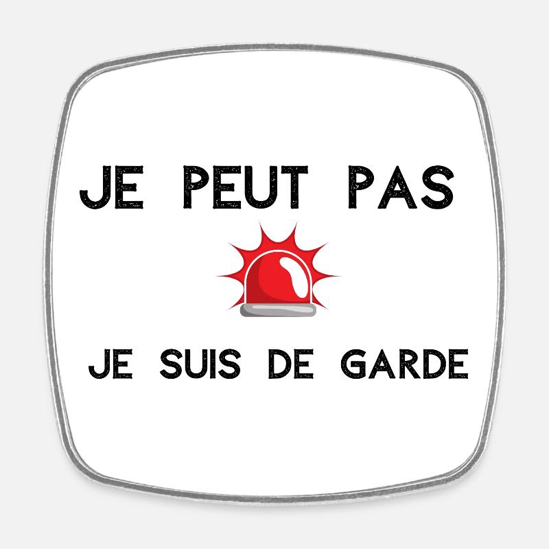fireman - Square fridge magnet - white