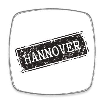 Design à Hanovre - Magnet carré - blanc - Devant