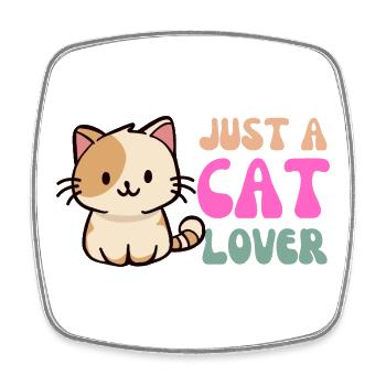 Conception fantaisiste d’un t-shirt Cat Lover - Magnet carré - blanc - Devant