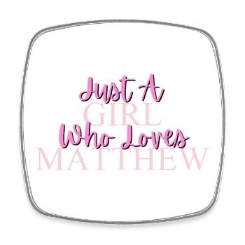 Empowering Girl Who Loves Math Design - Square fridge magnet - white - Front
