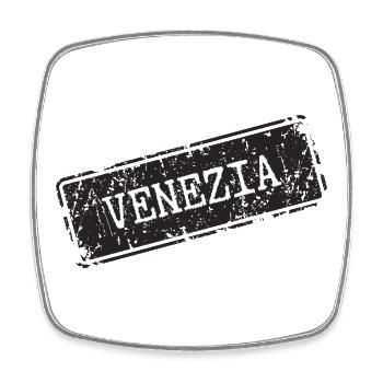 Venezia City Map Design - Square fridge magnet - white - Front