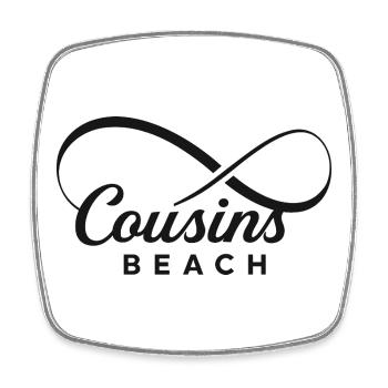 Cousins Beach – Infinity - Viereckiger Kühlschrankmagnet - Weiß - Vorne