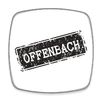 Offenbach Musikfestival Design - Viereckiger Kühlschrankmagnet - Weiß - Vorne
