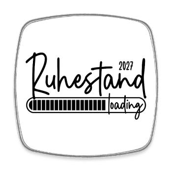 Ruhestand 2027 loading - Viereckiger Kühlschrankmagnet - Weiß - Vorne