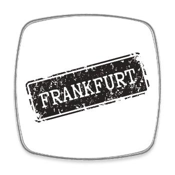  Frankfurt - Viereckiger Kühlschrankmagnet - Weiß - Vorne