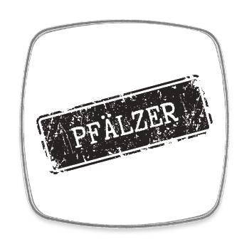 Palatinate Regional Print Design - Square fridge magnet - white - Front