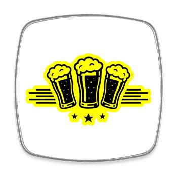 Beer Glass Symbol Beer Malt Beer - Square fridge magnet - white - Front