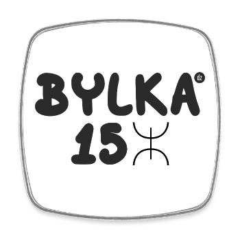 BYLKA_15_SYMBOL - Square fridge magnet - white - Front