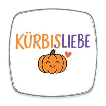 Citrouille Amour Conception Bande Dessinée - Magnet carré - blanc - Devant