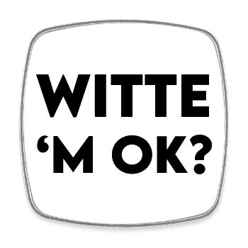 white mug - Square fridge magnet - white - Front