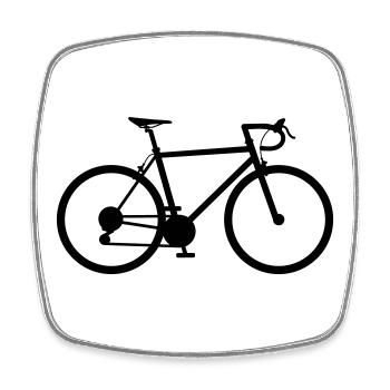 Bicycle Road Bike Cyclist Cyclist Bicycle - Square fridge magnet - white - Front