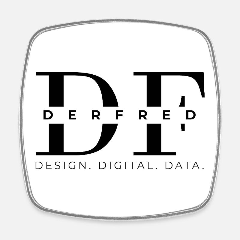 #derfred - Magnet carré - blanc