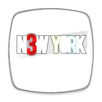 Cooles NY-Urbanistisches Design - Viereckiger Kühlschrankmagnet - Weiß - Vorne