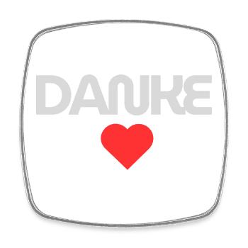 Heartfelt message of thanks - Square fridge magnet - white - Front
