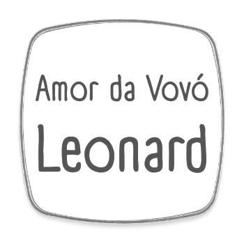 Amor da Vovó Leonard - Viereckiger Kühlschrankmagnet - Weiß - Vorne
