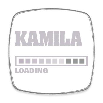 Kamila - Square fridge magnet - white - Front