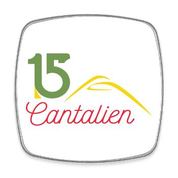 Cantal 15 Logo - Square fridge magnet - white - Front