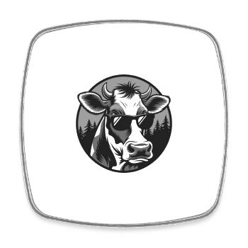 Cow Really Cool - Square fridge magnet - white - Front
