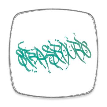Strasbourg Graffiti Souvenir - Square fridge magnet - white - Front