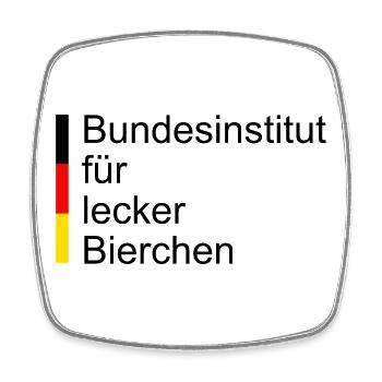 Federal Institute for Delicious Beers - Square fridge magnet - white - Front