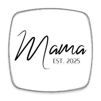 Mama Seit 2025 Jahrgang Mutter Elegant - Viereckiger Kühlschrankmagnet - Weiß - Vorne