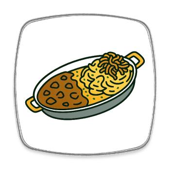 Les plats préférés de grand-mère Karin - Magnet carré - blanc - Devant