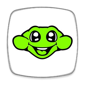 Frog Toad Smiles Funny Comic Happy Cool - Square fridge magnet - white - Front