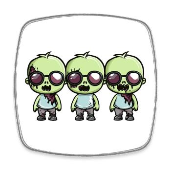 Zombies Halloween - Square fridge magnet - white - Front