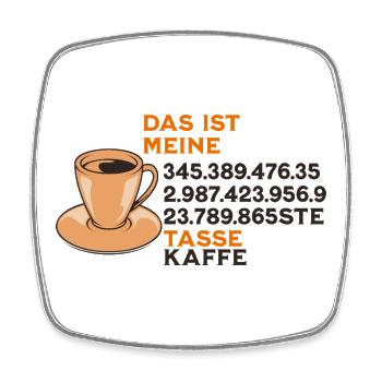 Kaffeetasse Lustig - Viereckiger Kühlschrankmagnet - Weiß - Vorne