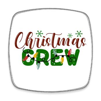Christmas Crew Holiday Pattern - Square fridge magnet - white - Front
