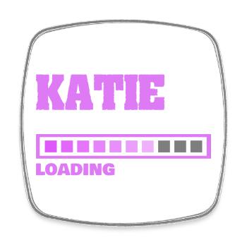 Katie als Baby - Viereckiger Kühlschrankmagnet - Weiß - Vorne