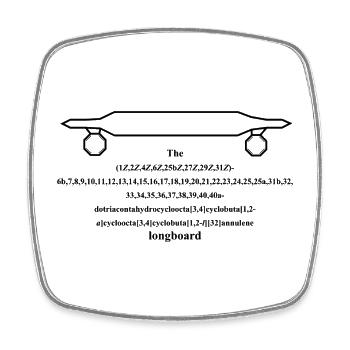 Eine lustige, an die Nomenklatur der organischen C - Viereckiger Kühlschrankmagnet - Weiß - Vorne