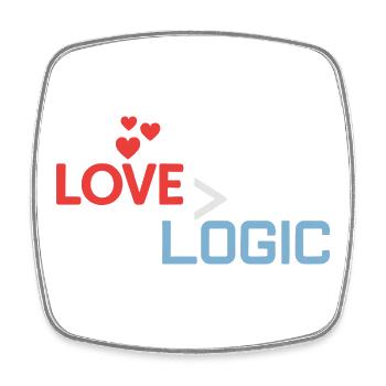 Love Greater Than Logic Design - Viereckiger Kühlschrankmagnet - Weiß - Vorne