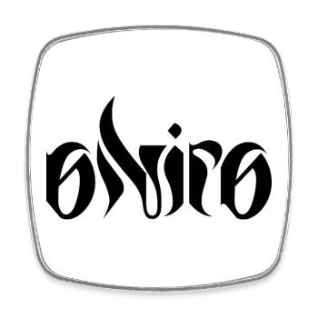ONIRO-LOGO - Viereckiger Kühlschrankmagnet - Weiß - Vorne