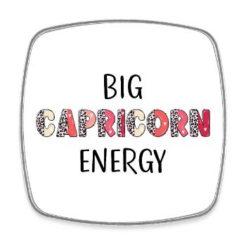 Big Capricorn Energy Sternzeichen Steinbock Spruch - Viereckiger Kühlschrankmagnet - Weiß - Vorne