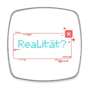 Realität? Kurz mal nicht verfügbar  - Viereckiger Kühlschrankmagnet - Weiß - Vorne