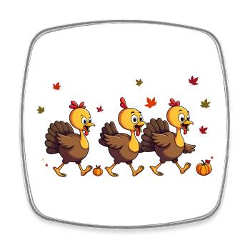 Bébé dinde de Thanksgiving - Magnet carré - blanc - Devant