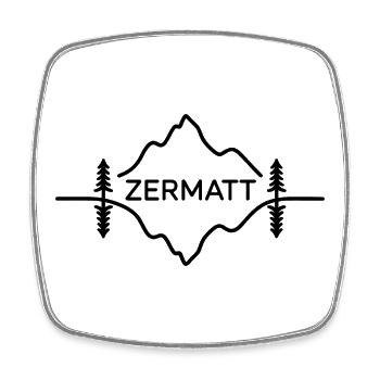 Zermatt - Souvenir Design - Square fridge magnet - white - Front