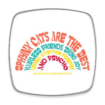 Sphynx Cat Humour sarcastique drôle - Magnet carré - blanc - Devant