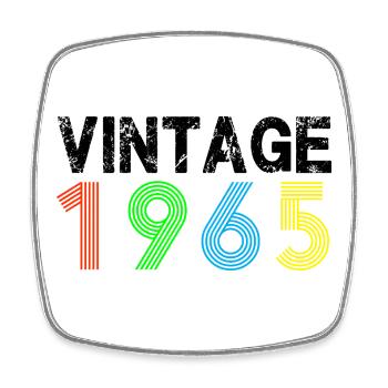Jahrgang 1965 Geschenke zum 60. Geburtstag - Viereckiger Kühlschrankmagnet - Weiß - Vorne