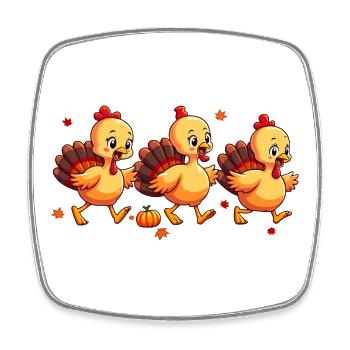 Bébé dinde de Thanksgiving - Magnet carré - blanc - Devant