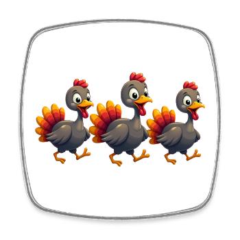 Thanksgiving Truthahn Baby - Viereckiger Kühlschrankmagnet - Weiß - Vorne