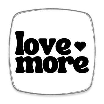love more - Viereckiger Kühlschrankmagnet - Weiß - Vorne