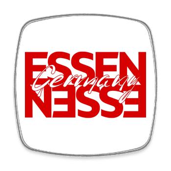 Essen Germany  - Viereckiger Kühlschrankmagnet - Weiß - Vorne