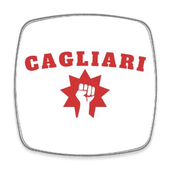 Cagliari - Square fridge magnet - white - Front