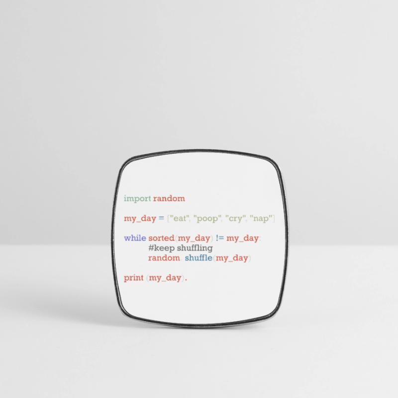 Lustiger Python-Code über den Alltag, Baby Viereckiger Kühlschrankmagnet