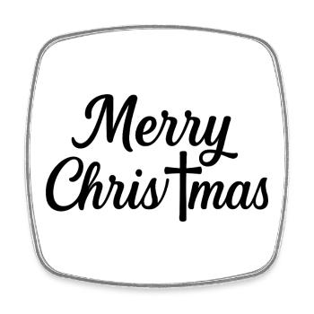 Lustiges Weihnachts T-Shirt Geschenk - Viereckiger Kühlschrankmagnet - Weiß - Vorne